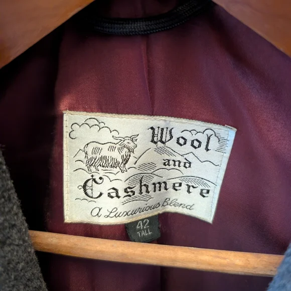 Gray Men's Cashmere-wool Coat - Picture 3 of 9